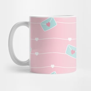 Pastel Lines with Hearts Mug